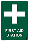 First Aid Station sign